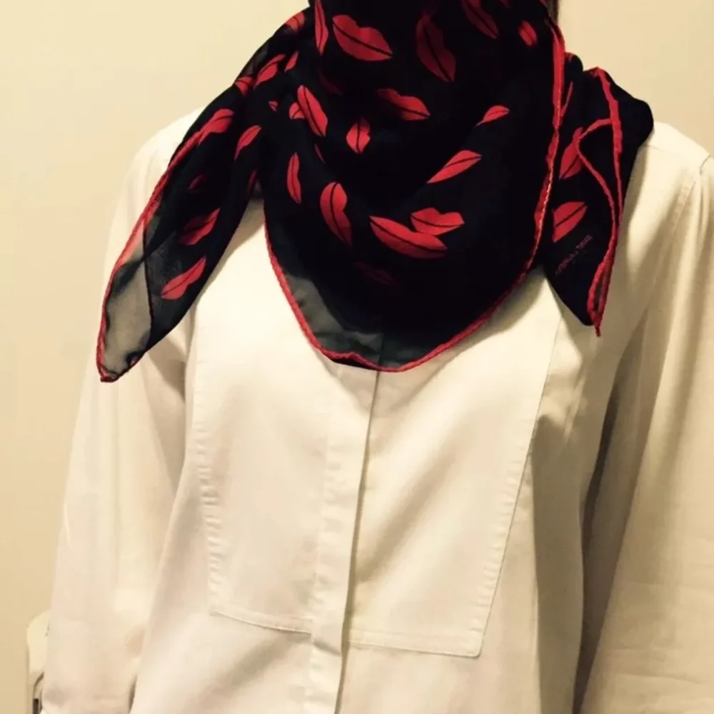 Saint Laurent printed silk scarf 35 x 35 NWT